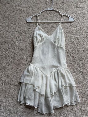 Wild Fable White Lace Floral Mini/ Midi Dress
